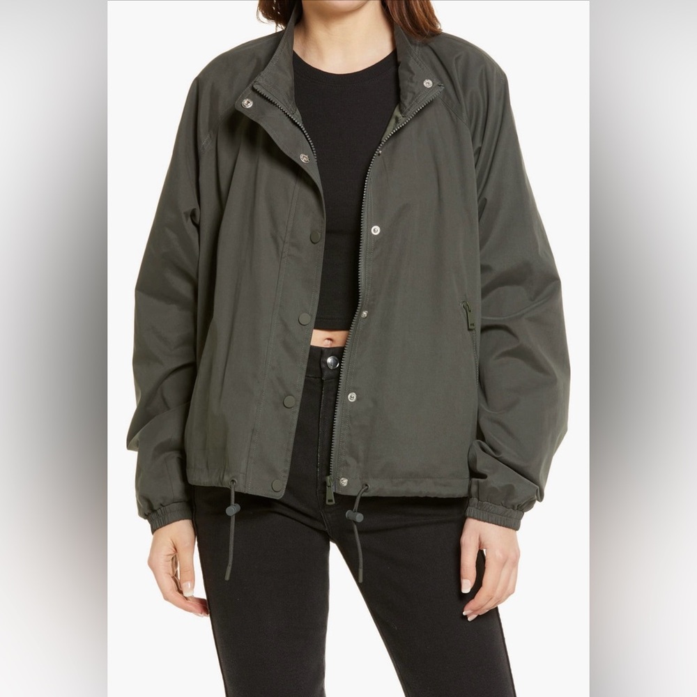 Good American Snap Front Track Jacket